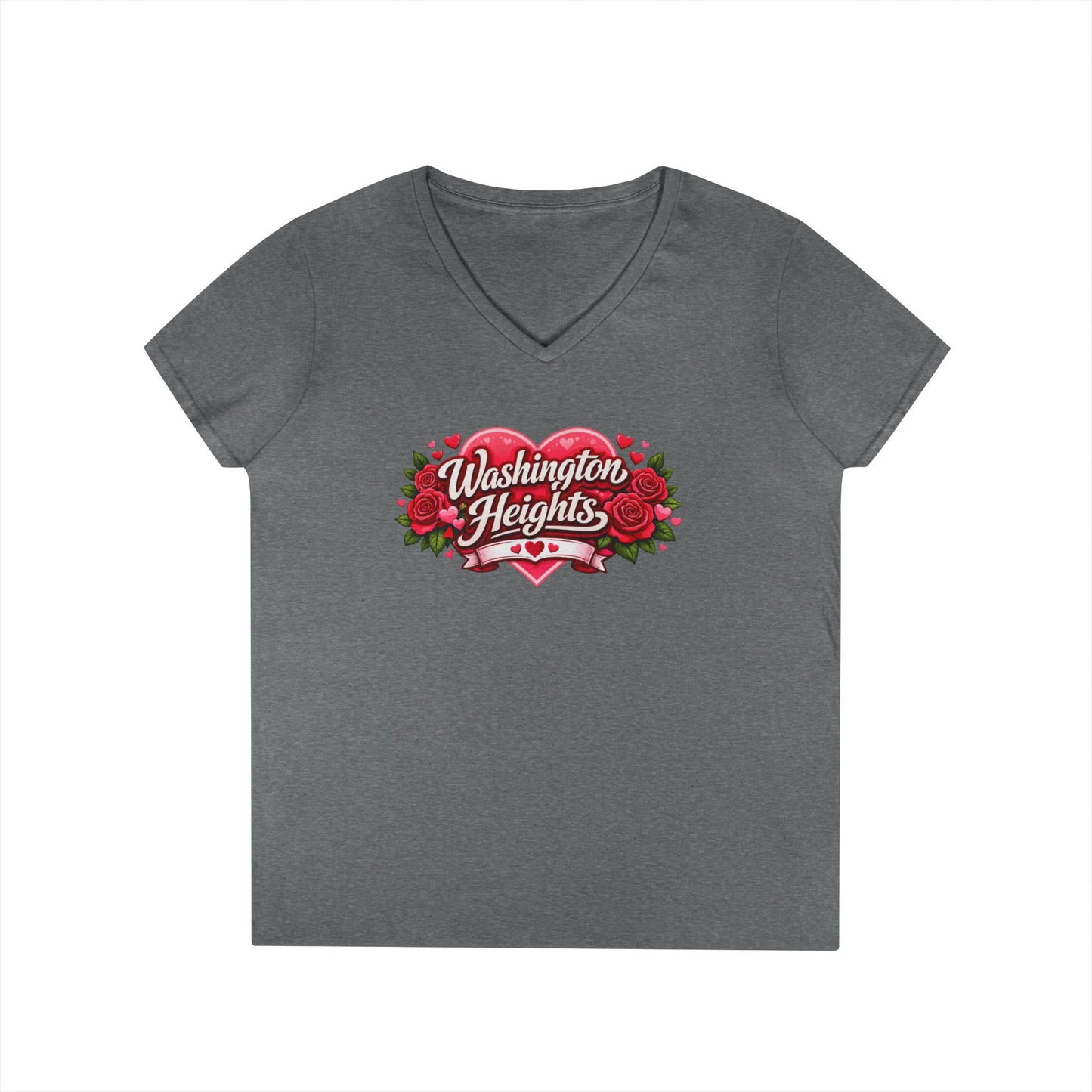 Washington Heights Floral V-Neck Tee — Ladies' Washington Heights T-Shirt