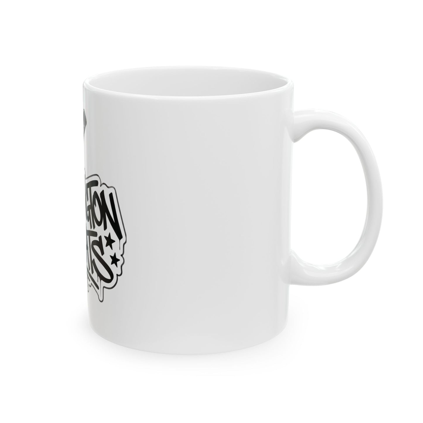 Washington Heights Graffiti Ceramic Mug — Urban Street Art Coffee Cup (11oz/15oz)