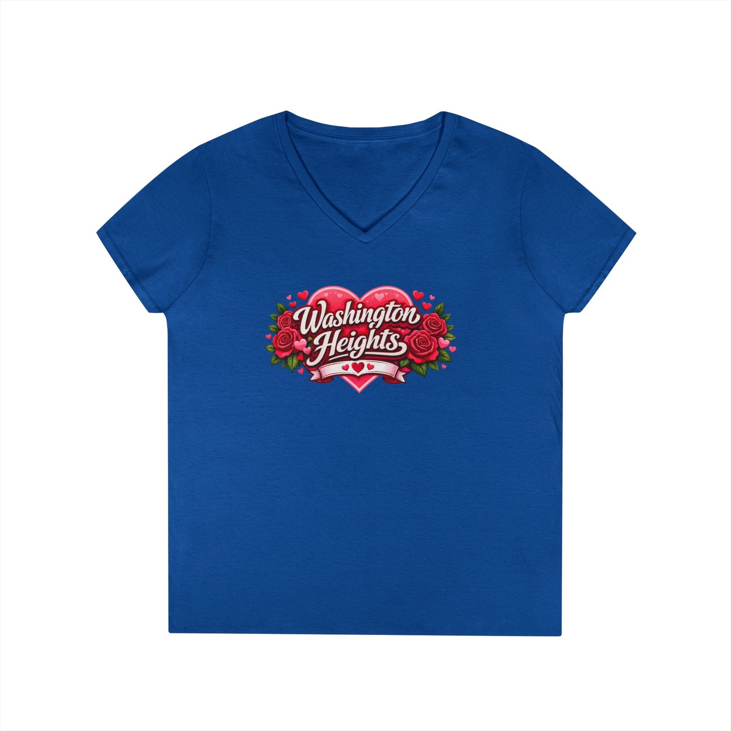 Washington Heights Floral V-Neck Tee — Ladies' Washington Heights T-Shirt