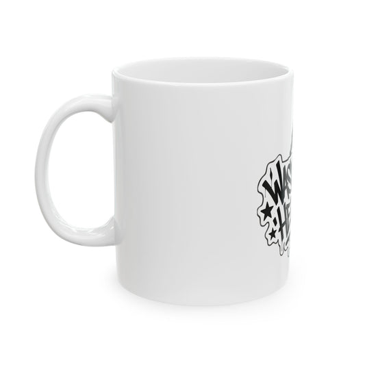 Washington Heights Graffiti Ceramic Mug — Urban Street Art Coffee Cup (11oz/15oz)