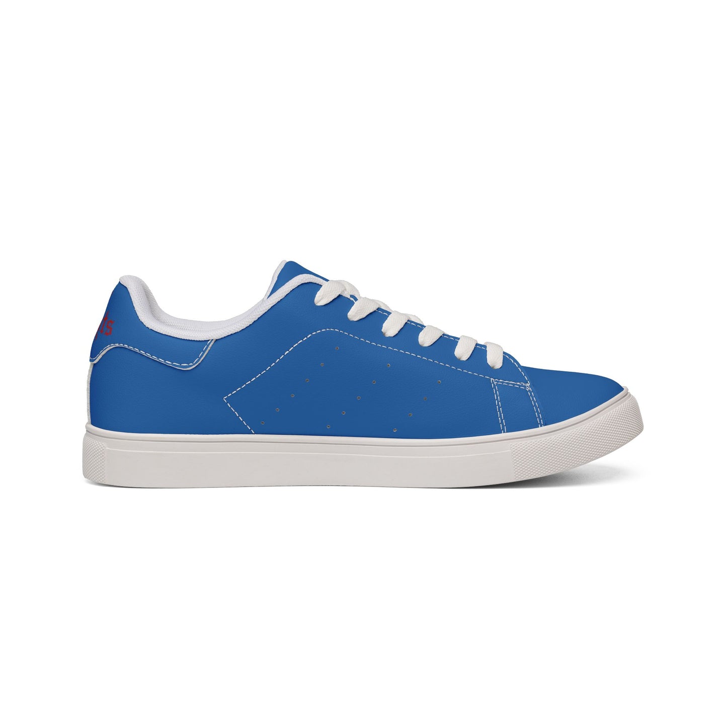 Blue Low-Top Leather Sneakers with 'Mischief Nights' Graphic