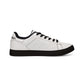 Men's Low-Top Leather Sneakers — Classic White City Emblem Trainers