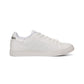 Men's Low-Top Leather Sneakers — Classic White City Emblem Trainers
