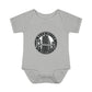 Washington Heights Baby Bodysuit – Infant Rib One-Piece with City Skyline Badge