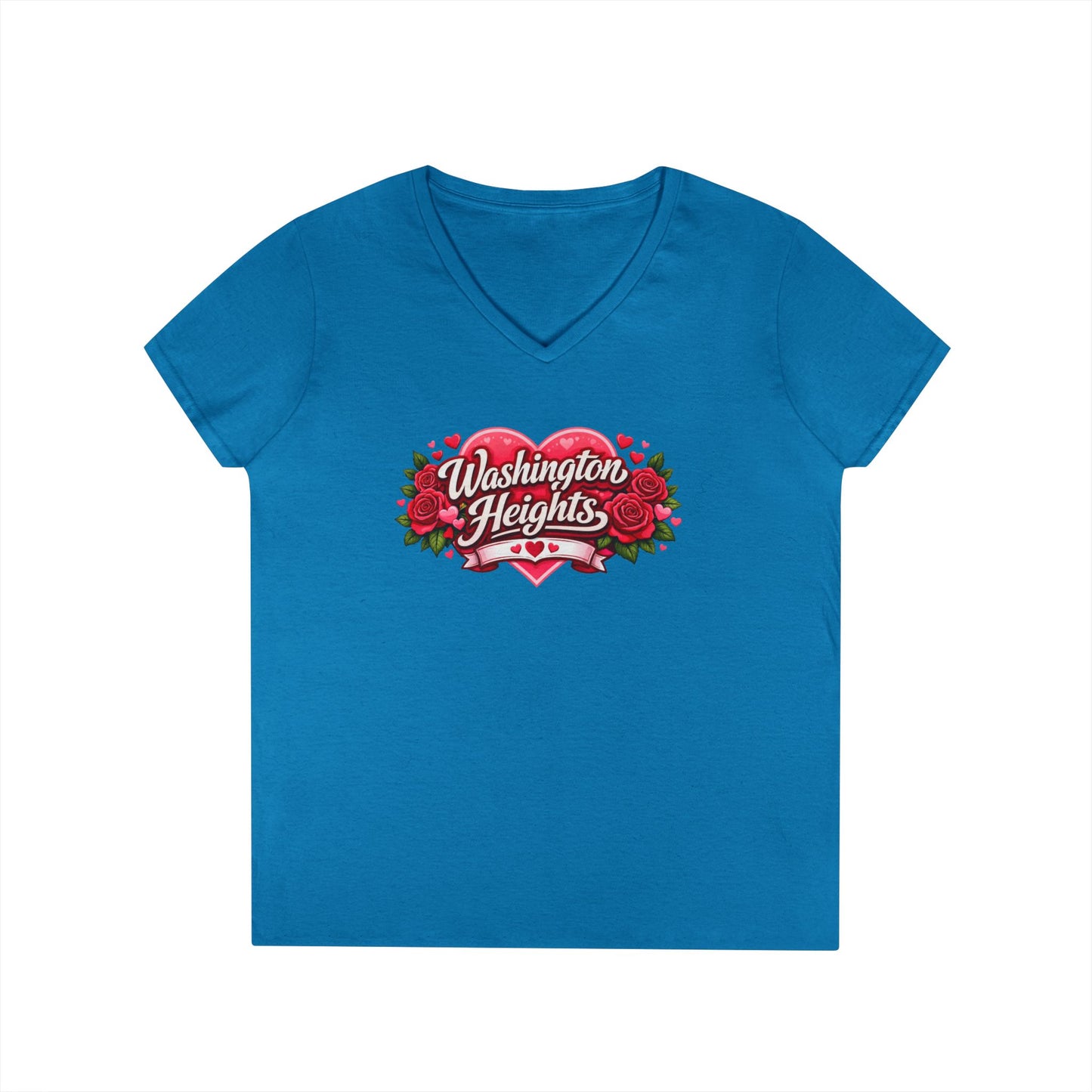 Washington Heights Floral V-Neck Tee — Ladies' Washington Heights T-Shirt