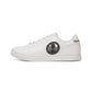 Men's Low-Top Leather Sneakers — Classic White City Emblem Trainers