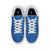 Blue Low-Top Leather Sneakers with 'Mischief Nights' Graphic
