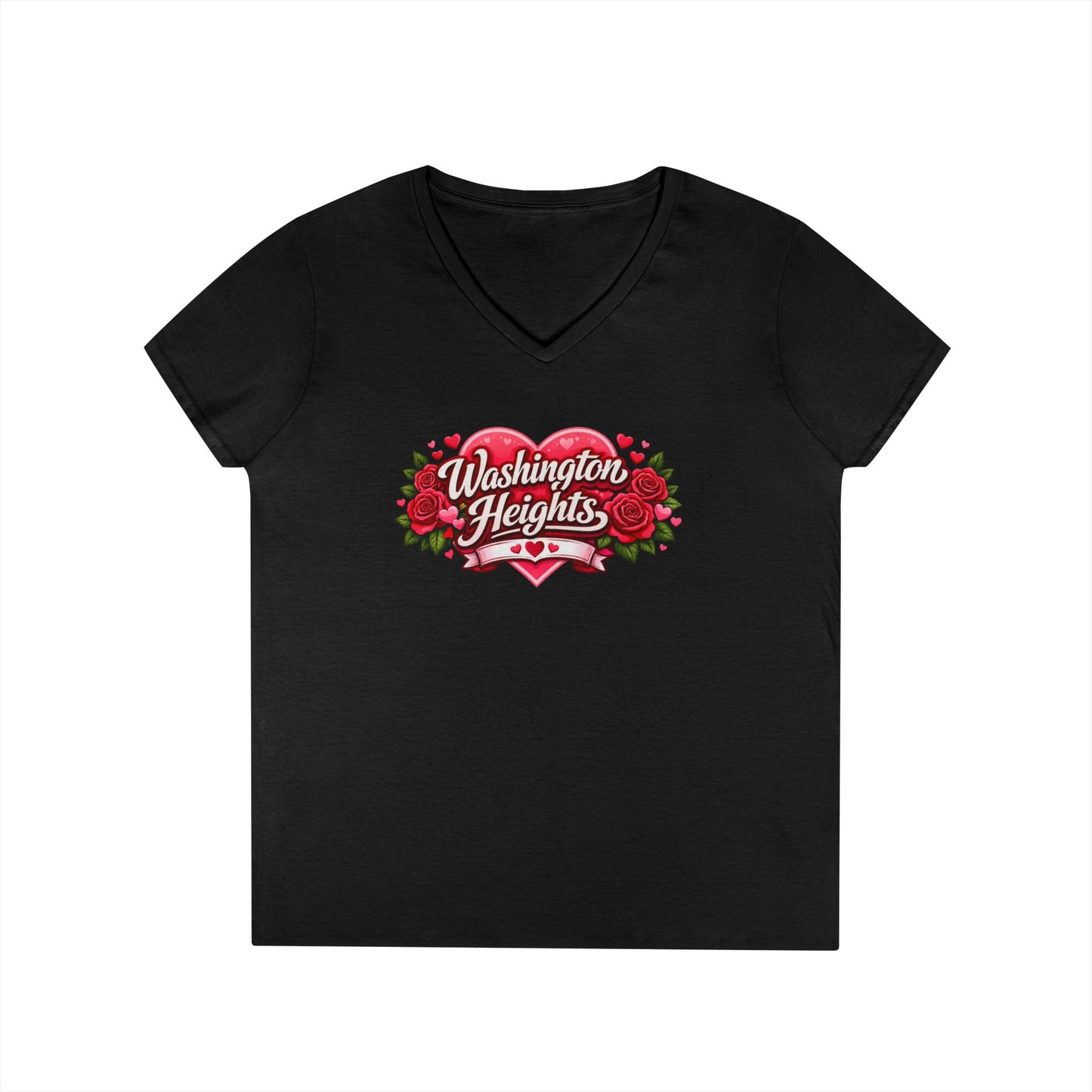 Washington Heights Floral V-Neck Tee — Ladies' Washington Heights T-Shirt