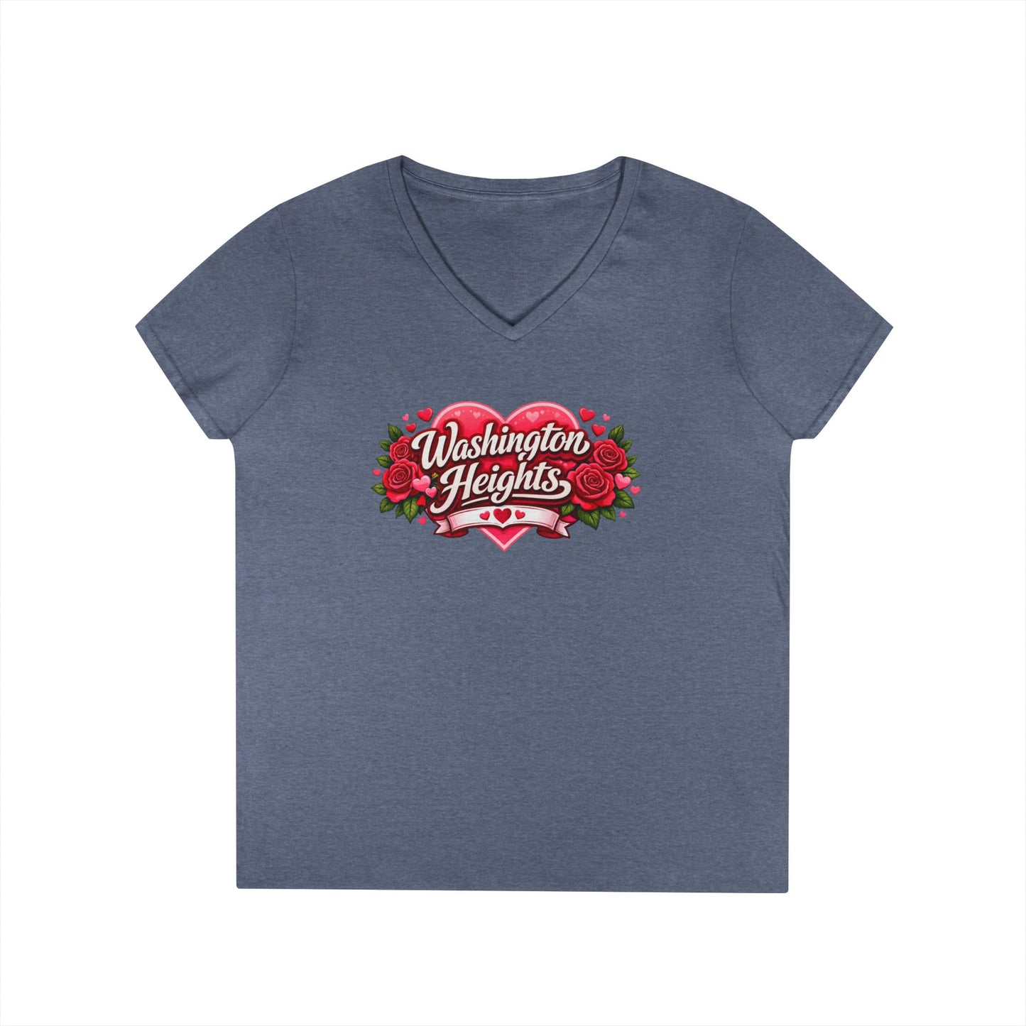 Washington Heights Floral V-Neck Tee — Ladies' Washington Heights T-Shirt
