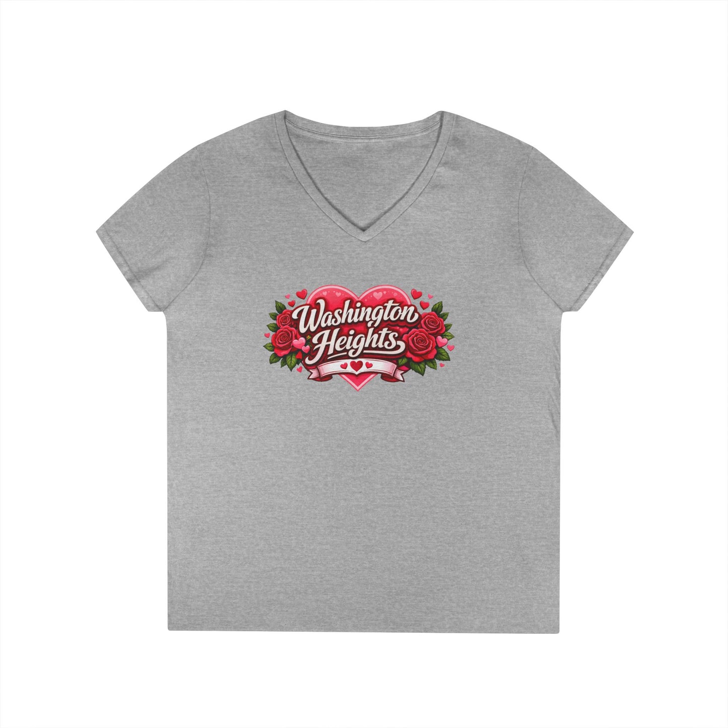 Washington Heights Floral V-Neck Tee — Ladies' Washington Heights T-Shirt