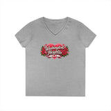 Washington Heights Floral V-Neck Tee — Ladies' Washington Heights T-Shirt