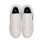 Men's Low-Top Leather Sneakers — Classic White City Emblem Trainers